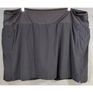 Athleta Soho Skort Womens 22 Black Pull On Athletic Hiking Travel Swim